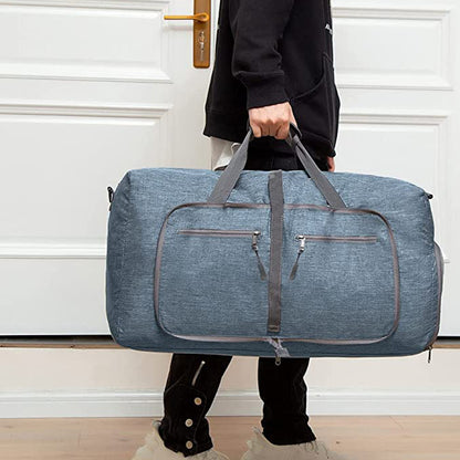 Travel Duffle Bag for Men Foldable Travel Duffel Bag -Blue