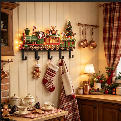 Christmas Wall Hanger Shelf Christmas Storage Rack with Light