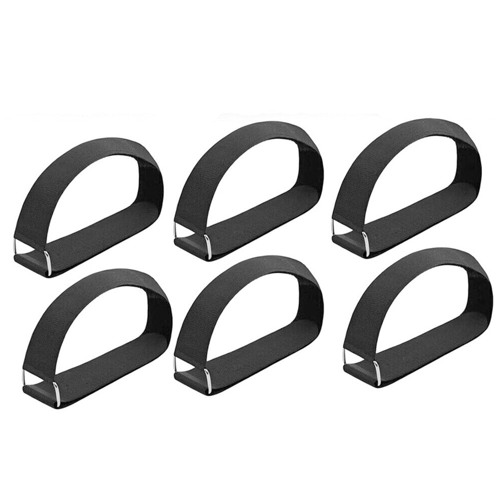 6 Pcs Adjustable Ellipse Pedal Straps for Leg Exerciser Machine Fitness Home Sports Accessories