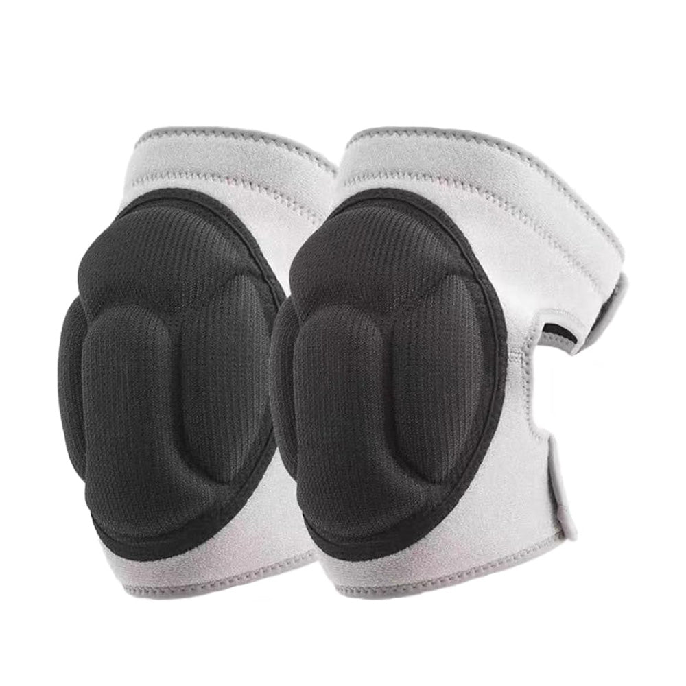 Pair of Knee Pads Anti-Slip Knee Protector Braces for Work Sports Grey