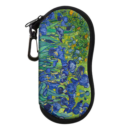 Glasses Case Scratch-Resistant Zipper Sunglasses Pouch for Travel-Green
