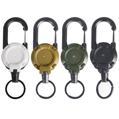 4Pcs Retractable Keychains Multitool Carabiner Badge Holders