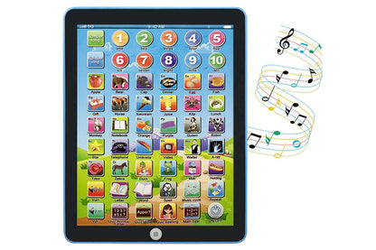 Little Ones Learning Pad to Learn Music Words Alphabet Electronic Educational Toy-Blue