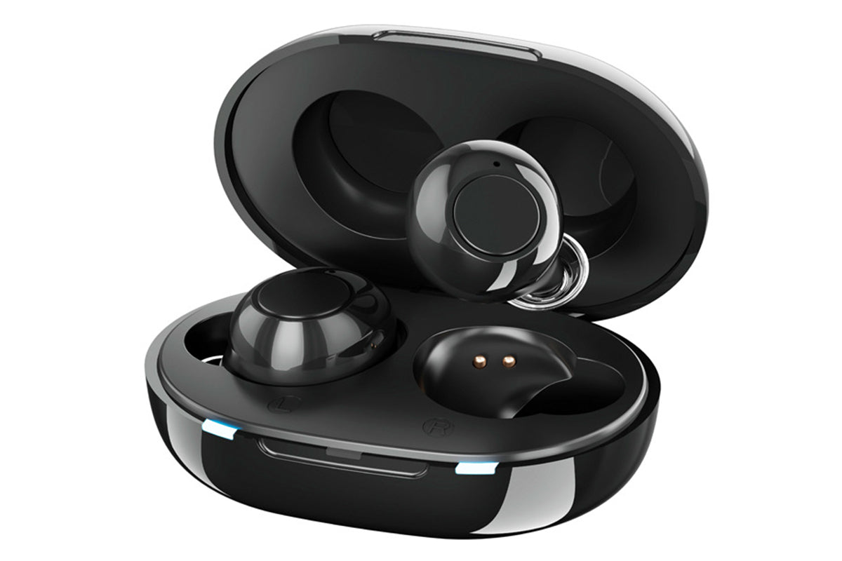 Hearing Aid Invisible Digital In-Ear Enhancer Sound Voice Amplifier Rechargeable-Black