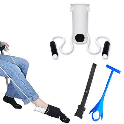 3 in 1 Sock Aids for Putting On Socks with Shoe Horn for Seniors Disabled