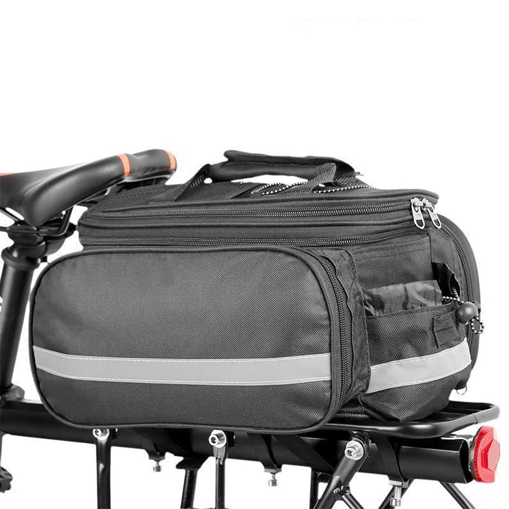 Bicycle Rear Seat Bag Expandable Bike Rack Bag Cycle Luggage Carrier Trunk Bag with Rain Cover