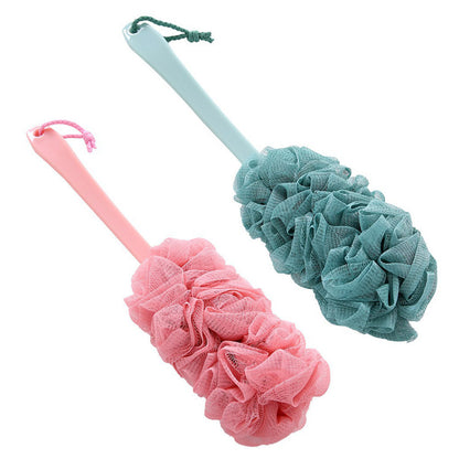 2Piece Long Handle Shower Bath Brush Set-Pink and Blue