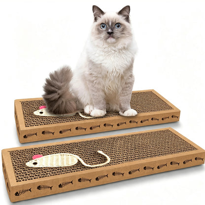 2 Piece Double Sided Corrugated Cardboard Cat Scratchers