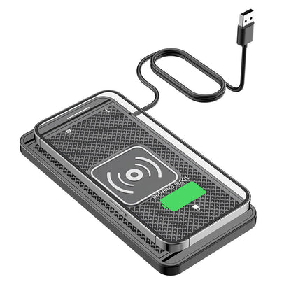 Universal Car Wireless Fast Charger Mat Non-Slip Charging Pad for Devices with Wireless Charging Function USB Style