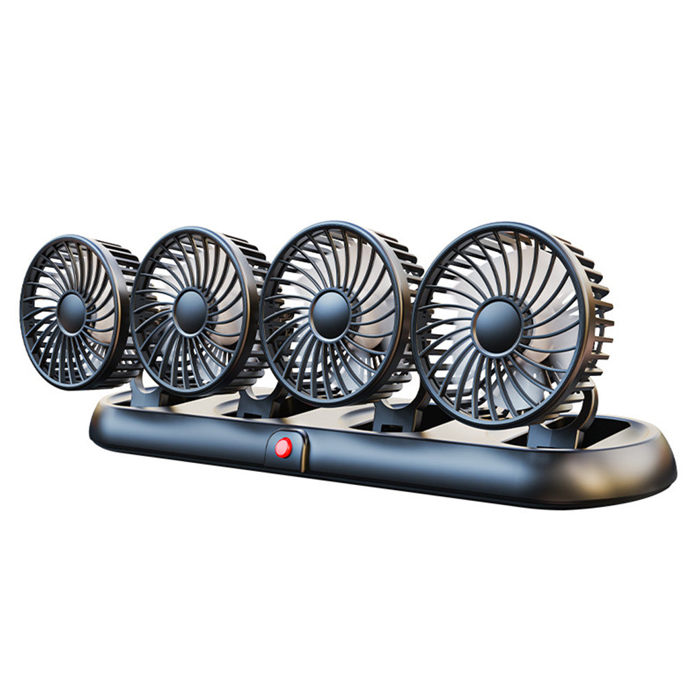 Four Head Foldable Mini Electric Fan for Car and Desktop