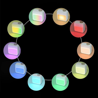 Alarm Clock with RGB Night Light Rechargeable Digital Clock with White Noise Sync