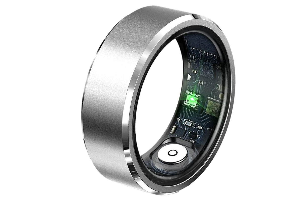 Gesture Control Smart Ring Health Tracker - Silver