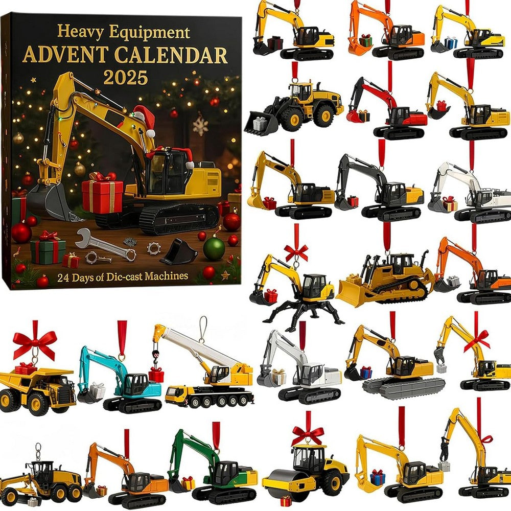 Engineering Vehicle Series Christmas Advent Calendar with 24 Daily Surprises