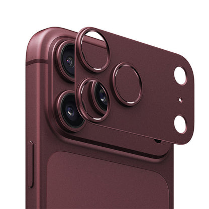 Phone Lens Base Protector Metal Camera Plate Cover for iPhone 18 Pro Max Wine Red