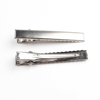 100-Pack Silver Metal Hair Clips for Kids and Women DIY Craft Hairpins L