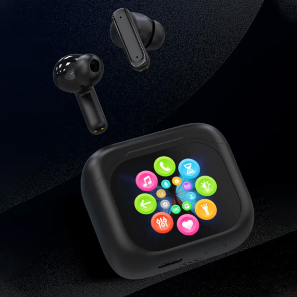 Bluetooth 5.3 Wireless Earbuds Multifunctional Touch Screen LCD Screen Headphone