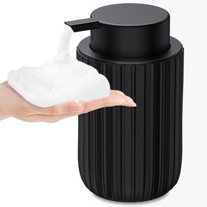 300ml Ceramic Foaming Soap Dispenser for Bathroom Kitchen-Black