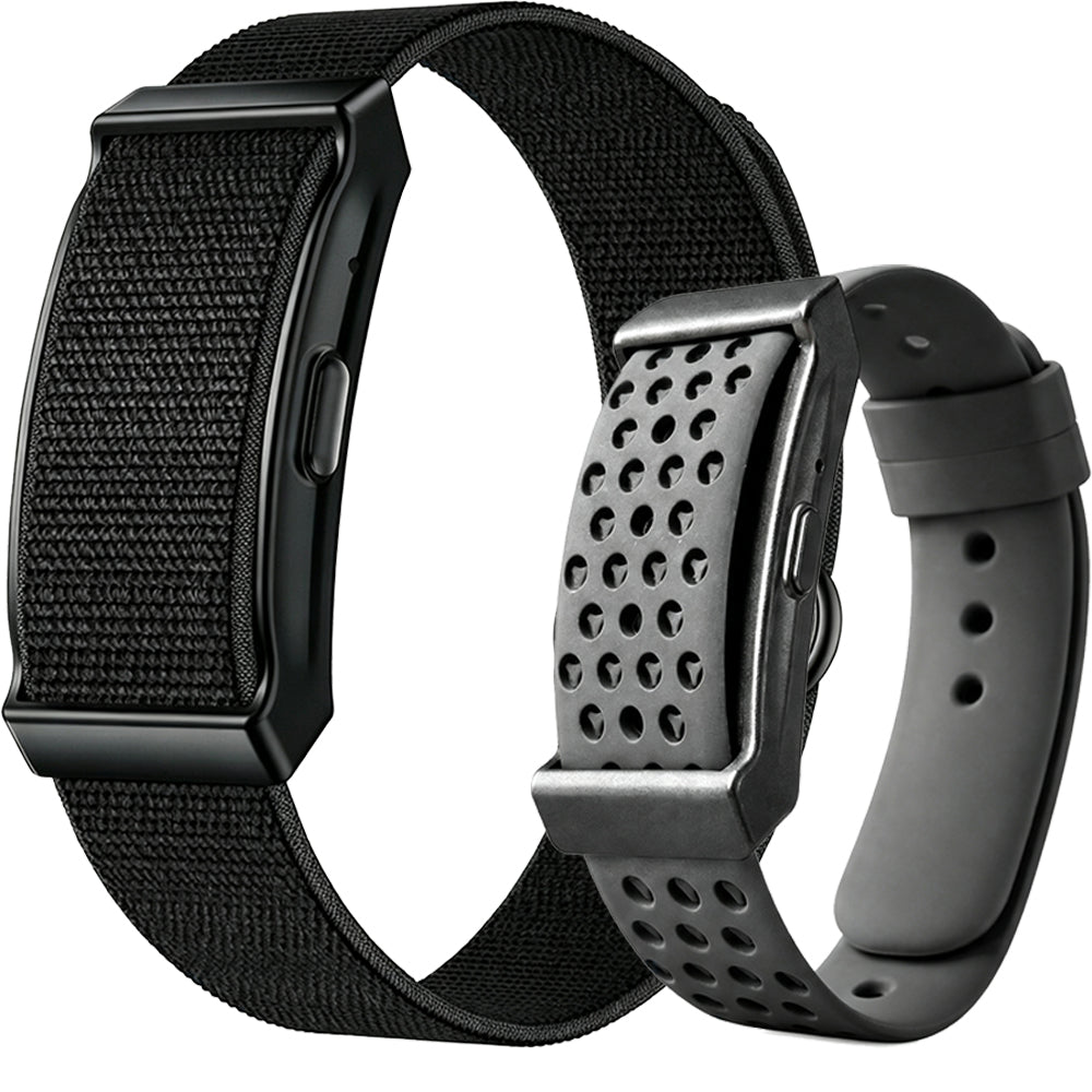 Screenless Fitness Tracker with 2 Straps Waterproof Smart Watch - Black