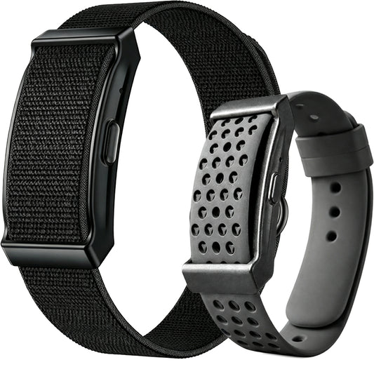 Screenless Fitness Tracker with 2 Straps Waterproof Smart Watch - Black