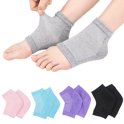5 Pairs Toeless Gel Heel Socks ¡§C Foot Skin Care Protectors for Dry Cracked Feet