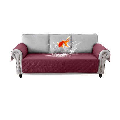 Water Resistant Split Recliner Couch Cover Non-Slip Sofa Chair Slipcovers Red