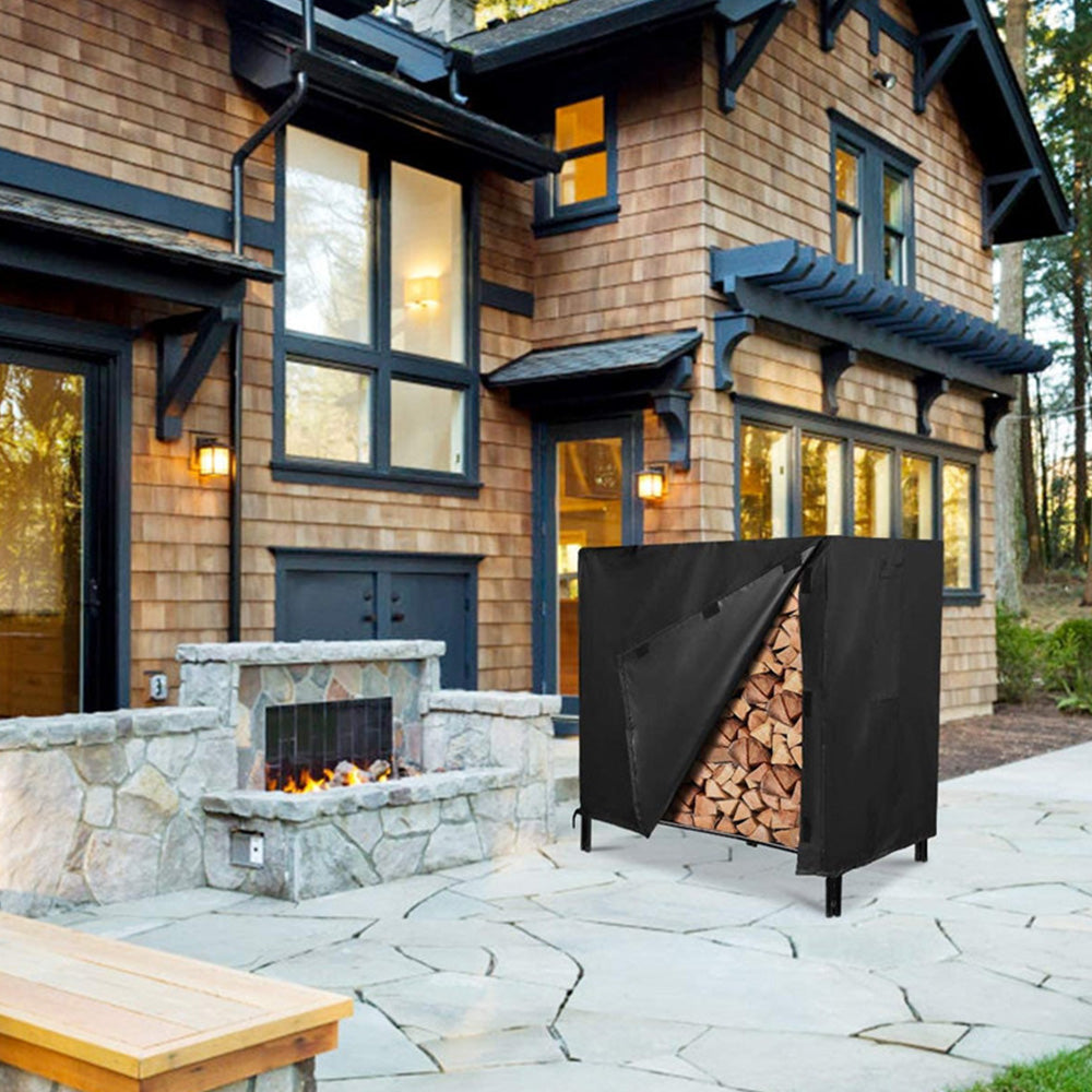 Water-Resistant Firewood Log Rack Cover Heavy Duty Outdoor Dust Sun Protector