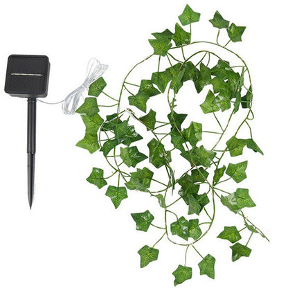 10m 100 LED Artificial Ivy Leaves Solar String Light -Style 1
