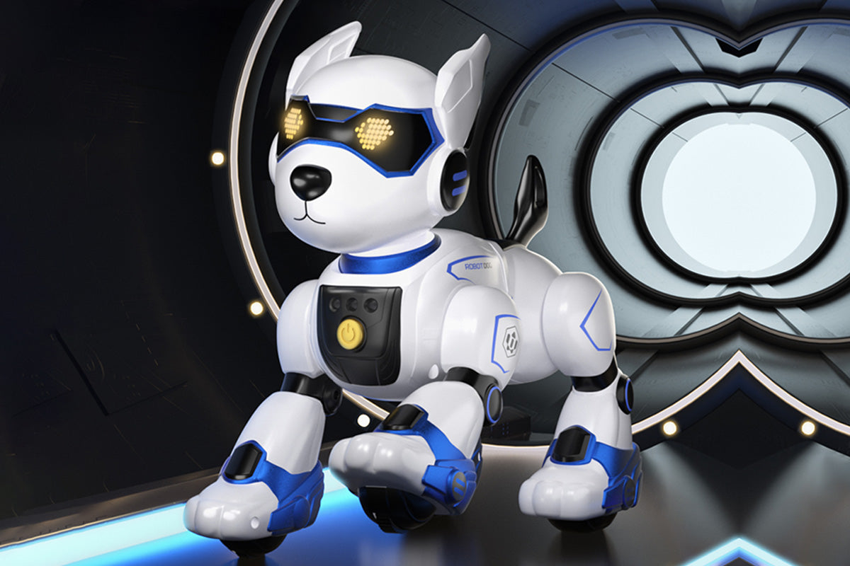 Remote Control Robot Dog Toy Programmable RC Robot Puppy Smart Stunt Robot Pet-Blue