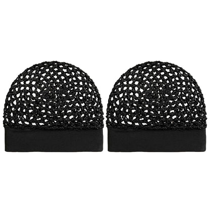 2 Pack Mesh Hair Net Cap with Wide Elastic Band Mesh Sleep Hair Bonnet Caps