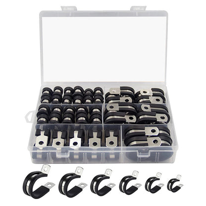 52 PCS Stainless Steel Cable Clamps in 6 Sizes