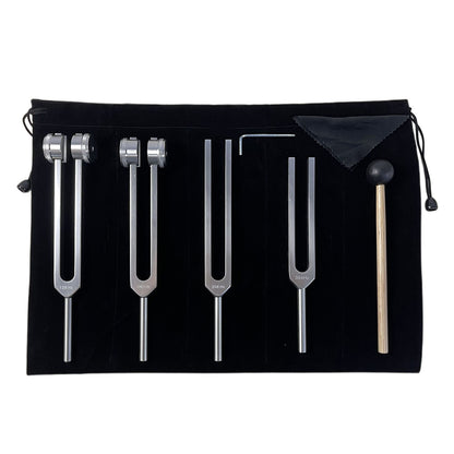 4Pcs Resonance Tuning Fork Set Sensory Tool for Yoga Meditation-Silver