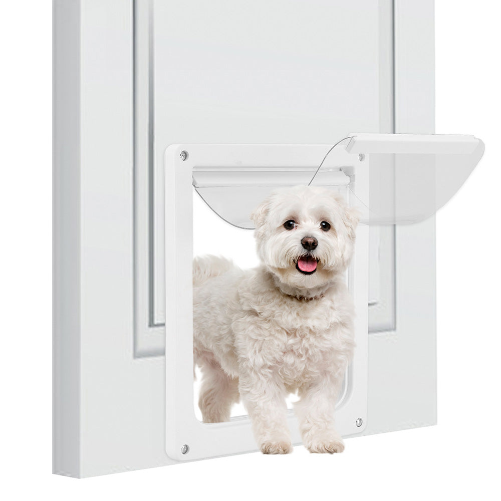 Pet Door for Cats & Dogs with Locking Panel Secure Indoor Outdoor Access