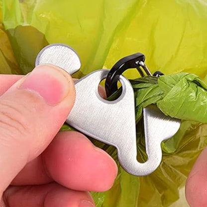 2PCS Metal Dog Poop Bag Holder Clips ââ‚?Hands-Free Leash Attachment