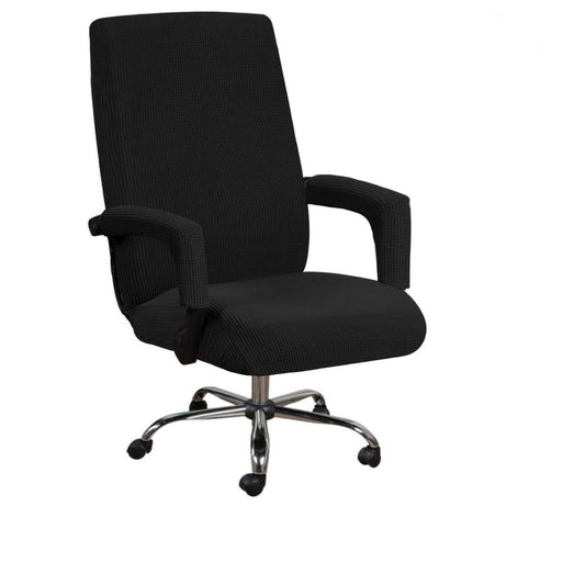 Office Chair Cover with Armrest Covers Stretchable Computer Office Chair Covers -Black