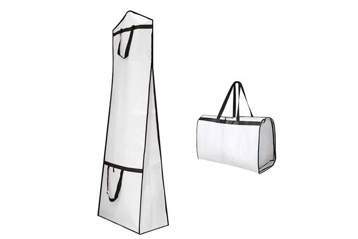 Portable Wedding Dress Garment Bag - White