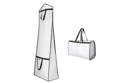 Portable Wedding Dress Garment Bag - White