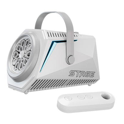 Bubble Machine Automatic Blower Remote Control LED Light for Parties Wedding-White
