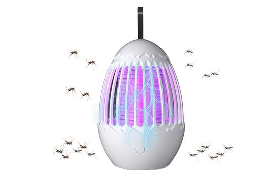 USB Outdoor Indoor LED Light Rechargeable Mosquito Killer Portable Waterproof Mosquito Repellent-White