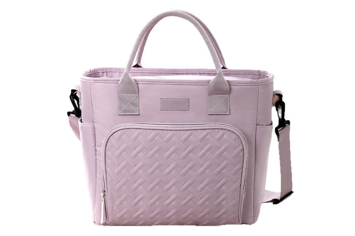 11L Large Insulated Lunch Bag Thermal Lunch Box Leakproof Cooler Tote Bag-Purple