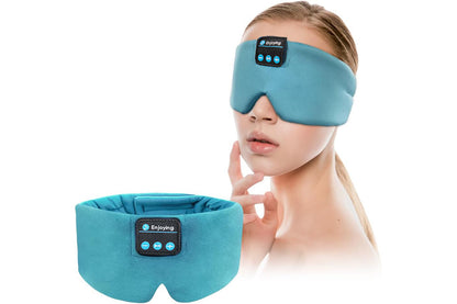 Bluetooth Sleep Mask with Headphones Music Eye Mask for Sleeping Travel Meditation -Green