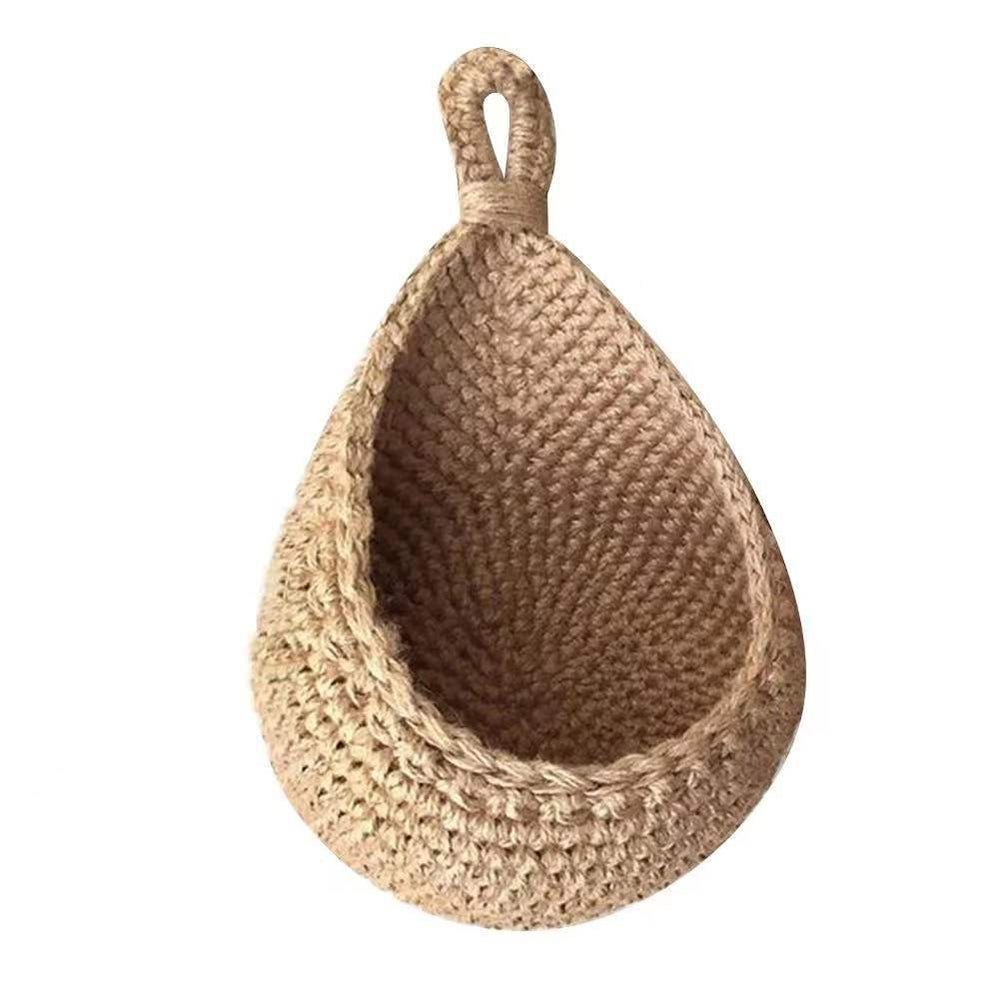 Hanging Wall Vegetable Fruit Basket Holder Woven Kitchen Organizer Bag