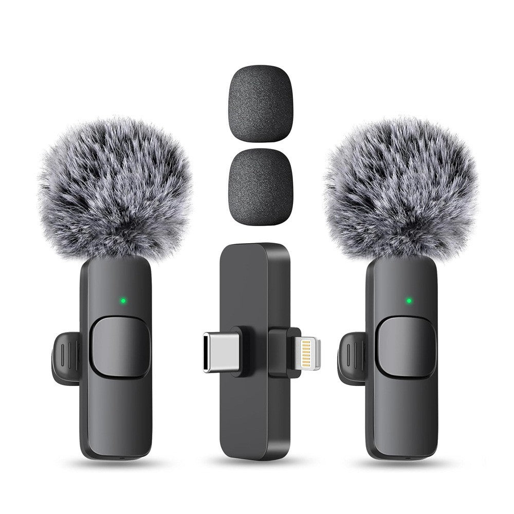 Mini Microphone Wireless Lavalier Lapel Mic for YouTube Tiktok Podcast Vlogging