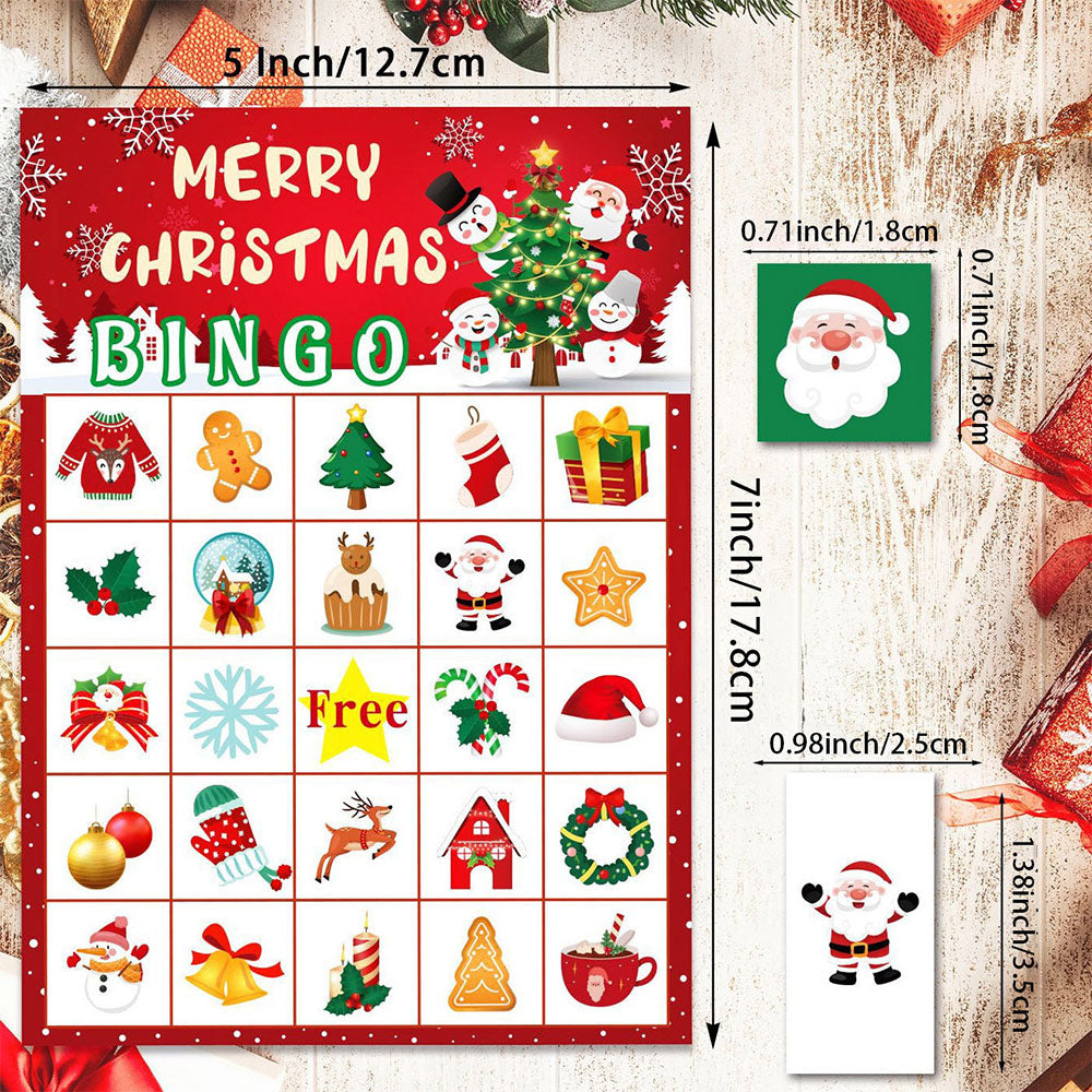 Christmas Bingo Games Set Xmas Party Favors Supplies