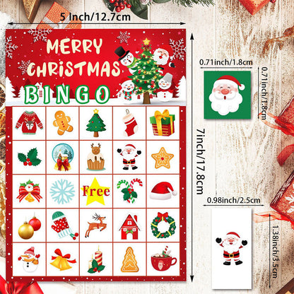 Christmas Bingo Games Set Xmas Party Favors Supplies