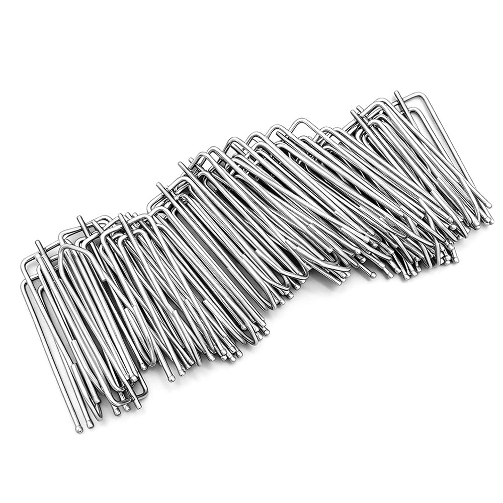 50Pcs 4 Prong Stainless Steel Pinch Pleat Curtain Hooks for Pleated Curtains-Grey