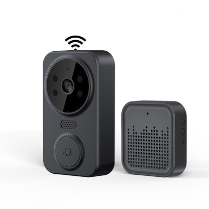 Smart WiFi Video Doorbell Wireless Security Doorbell with HD Night Vision Black