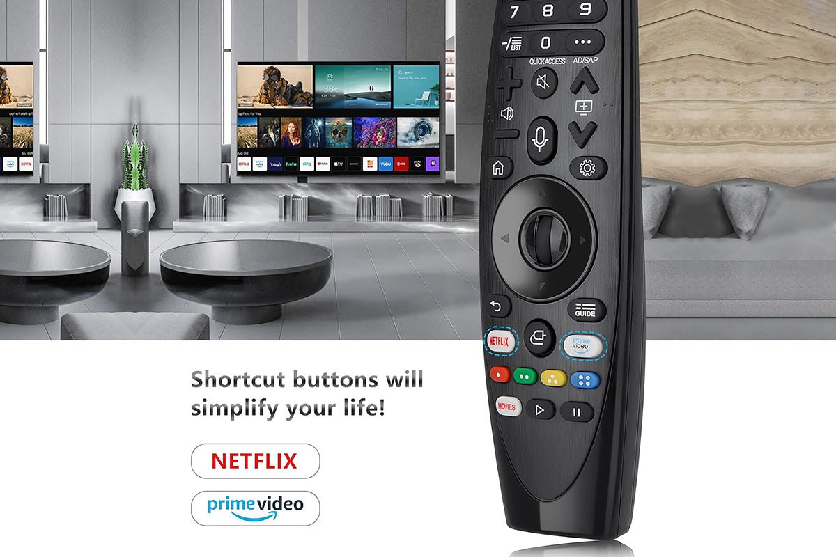 2 Piece Magic Replacement Remote Control for LG TV
