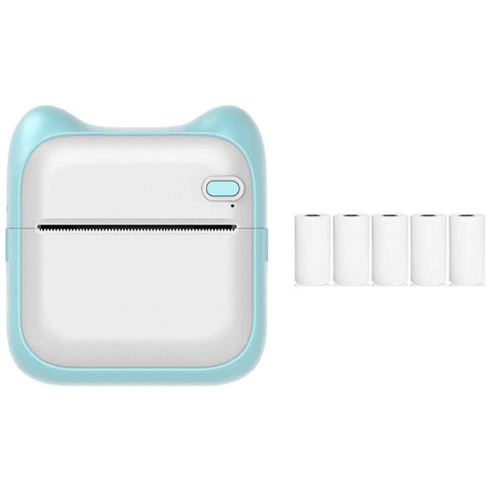 Pocket Bluetooth Thermal Printer Wireless Mobile Inkless Printer for Home Office Cyan
