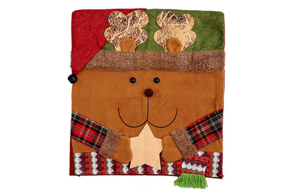Christmas Chair Covers with Santa Hat for Holiday Dinner Party -Reindeer