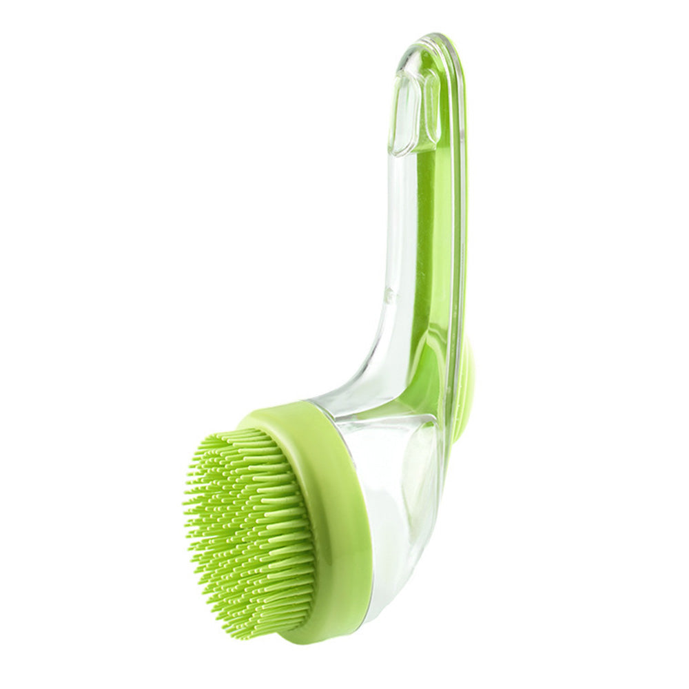 2-in-1 Pet Bath Brush with Built-in Shampoo Dispenser Dog Shampoo Bubble Maker Dog Cat Bathing Grooming Tool Green